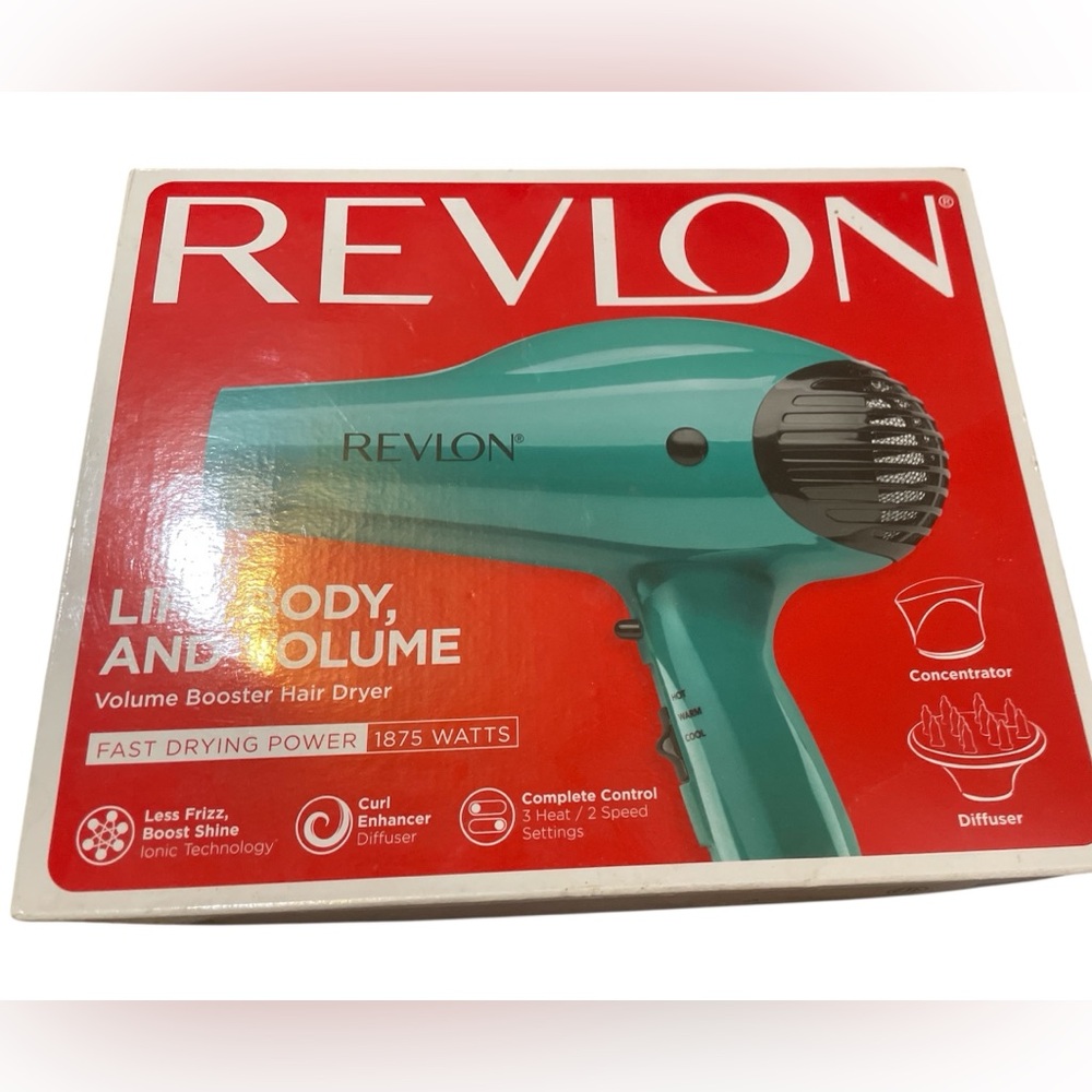 Revlon Lift Body & Volume Hair Dryer Blow Dryer Concentrator and Diffuser NWT